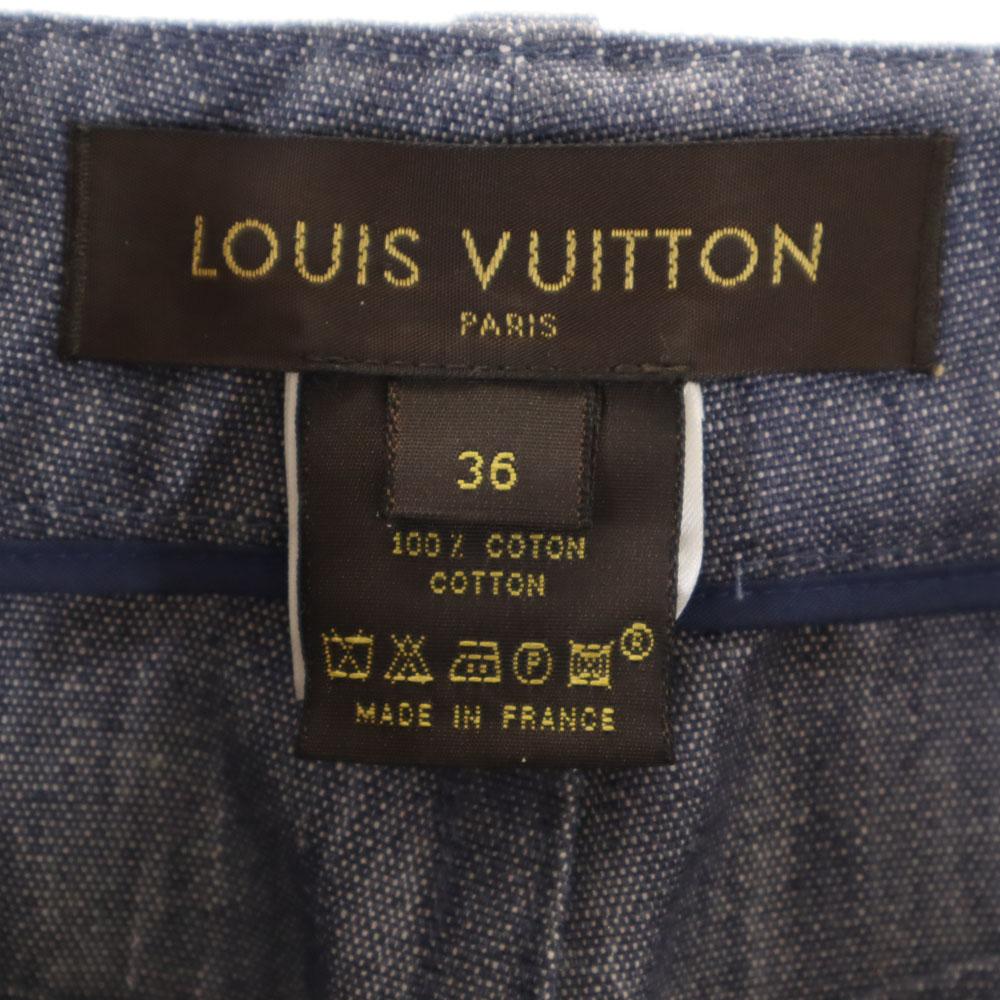 Louis Vuitton Сделано во Франции Юбка миди из денима 36 Темно-синий Женский Б/у