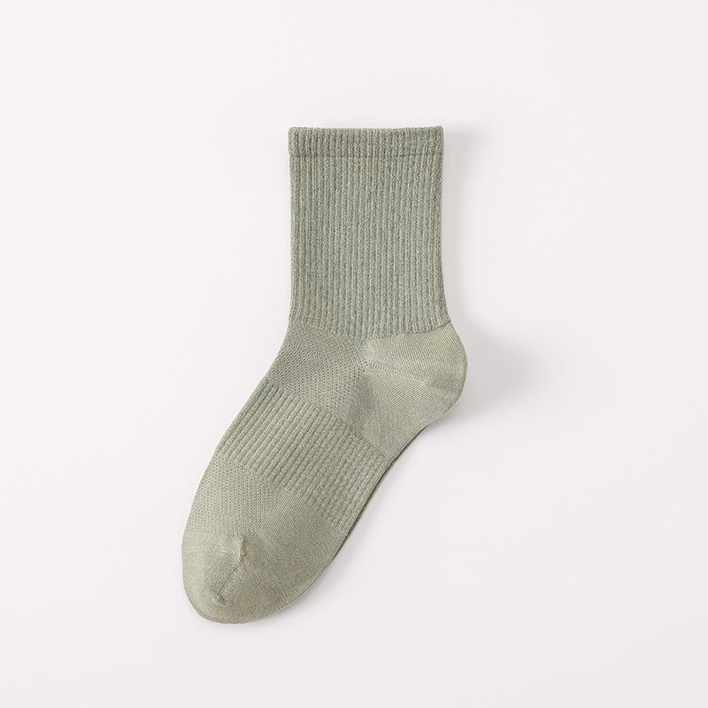 Женские весенне-осенние однотонные антибактериальные дезодорирующие влагоотводящие носки-гольфы для движения, не скатывающиеся