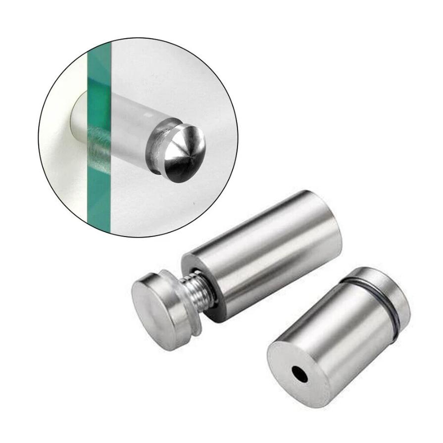 10-50pcs Advertising Nails 12x20/25mm Stainless Steel Screws for Wall Mount Glass/Acrylic Sign Standoff Fixing Screws Hardware