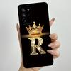 Чехол Для Samsung Galaxy Note 20 Ultra Роскошная Корона Буква Жидкий Силикон Задняя Крышка Мягкий Funda Для Samsung Note20 20Ultra Coque
