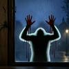 Horror Party Supplies Halloween Blood Hand Zombie Silhouette Static Window Cling, Scary Ghost Shadow Black Decorations Glass Decal, PVC Reusable