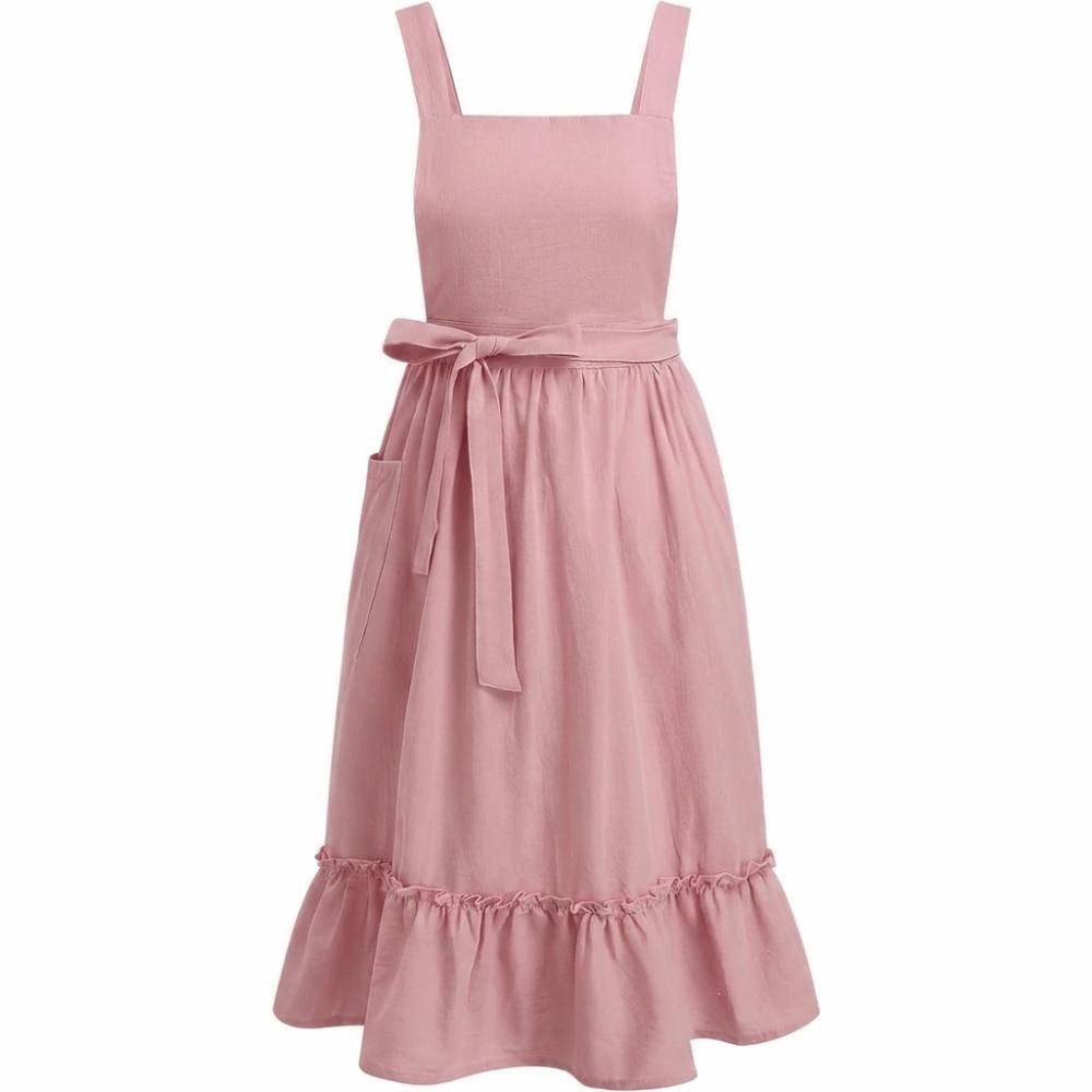 Solid Color Retro European Apron Vintage Baking Apron Kitchen Clothes Kitchen Apron Garden Work