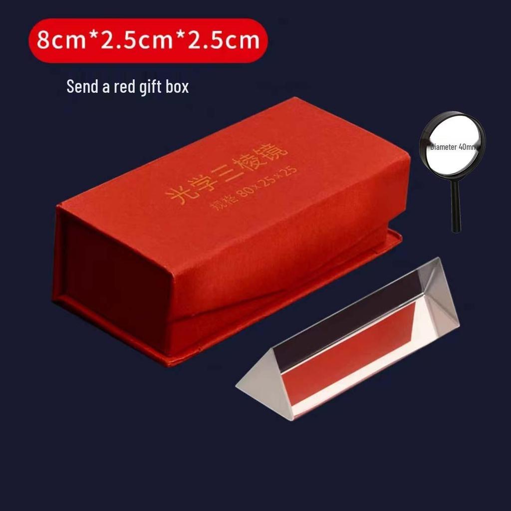 Rainbow Optical Glass Prism for Photography and Physics Experiments - Large & Small Sizes