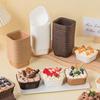 50Pcs Muffin Cupcake Paper Cups Square Cupcake Liner Baking Muffin Box Cup Case Kitchen Wedding Party Cake Decoration Cake Mold