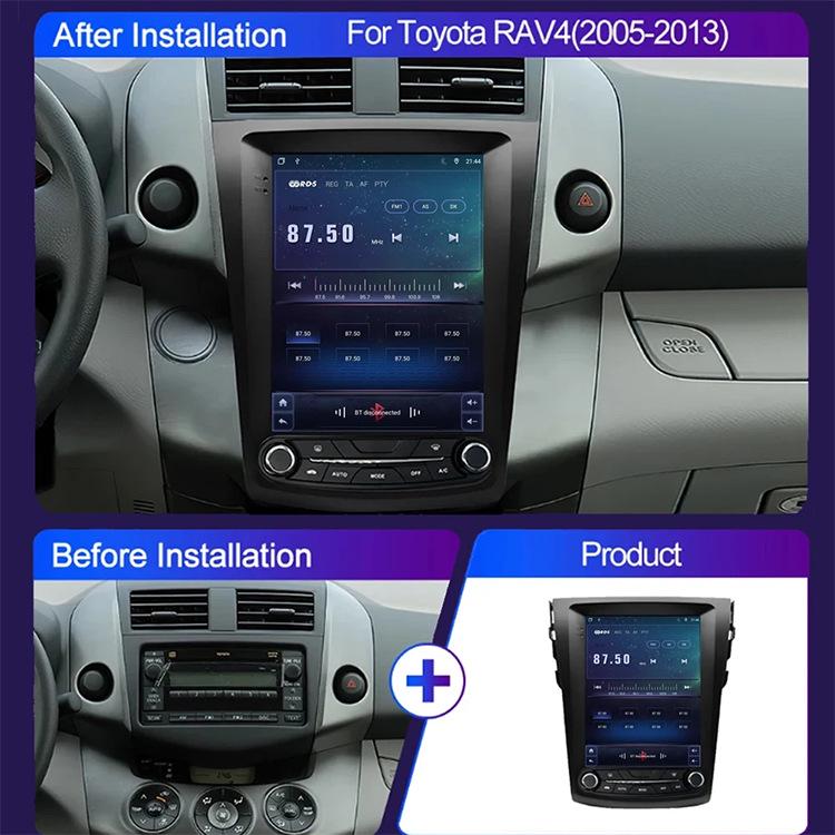 Toyota RAV4 Android GPS Навигация Смарт-управление с HD Камерой Заднего Вида и Совместимостью с CarPlay
