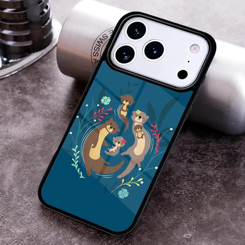 Чехол для телефона с узором морской выдры для iPhone 17, 16e, 15, 14, 13, 12, 11, Mini, Pro, MAX, мягкий силиконовый чехол
