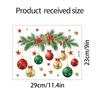 1pc/2pcs Christmas Leaf Colorful Ball Toilet Stickers Toilet Lid Decals Cistern Self-Adhesive Stickers Home Christmas Decoration