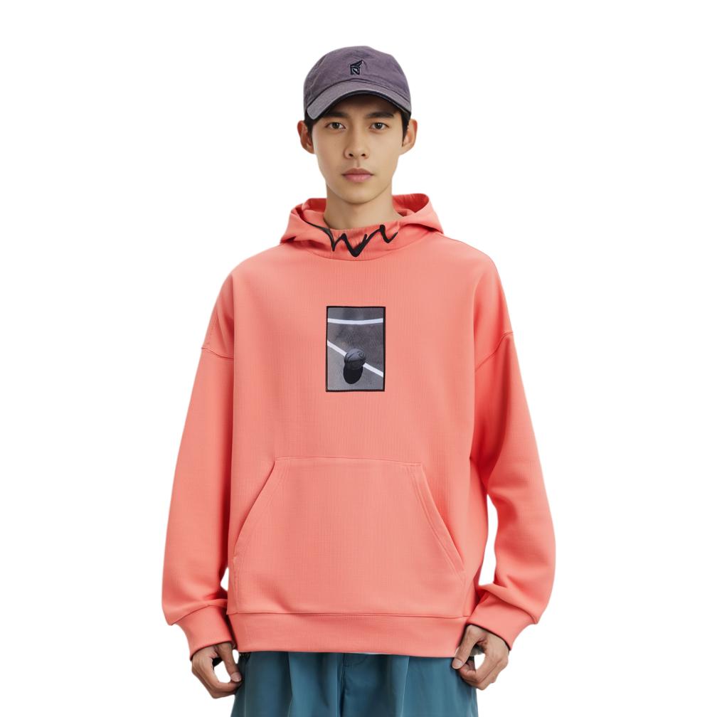 Li Ning Wade Series Повседневный спортивный свитер с длинным рукавом Мужская толстовка Розовый AWDR393-4