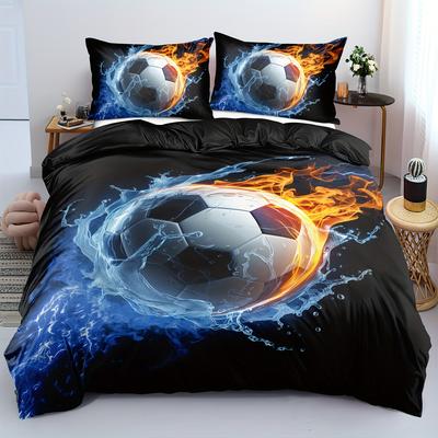 Спортивная серия Flame Football 3D цифровая печать постельное белье из трех частей пододеяльник домашний текстиль комплект