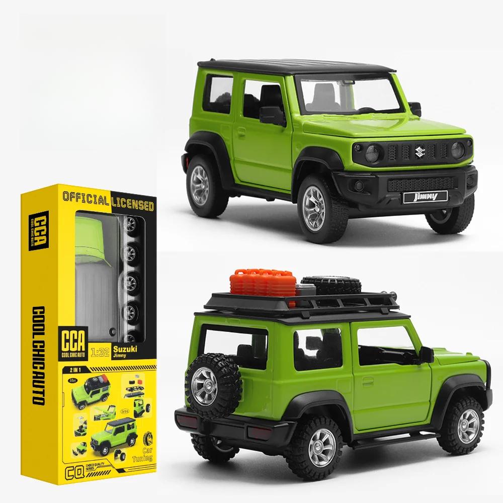 Масштаб 1/32 Внедорожник Suzuki Jimny Собранная Модифицированная Модель Игрушечной Машинки Литой Сплав Миниатюра Свободные Колеса Коллекция Подарок для Мальчиков Детей