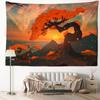 Sunset Cartoon Forest Tapestry Wall Hanging Kawayi Bohemian Tropical Art Scenery Bedroom Simple Home Decor