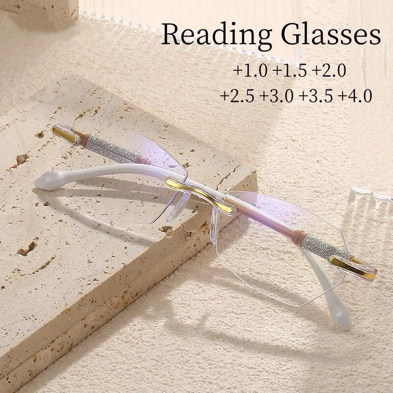Блокирующие синий свет очки для чтения ретро сверхлегкая режущая оправа женские очки для пресбиопии дальнозоркие очки с диоптриями