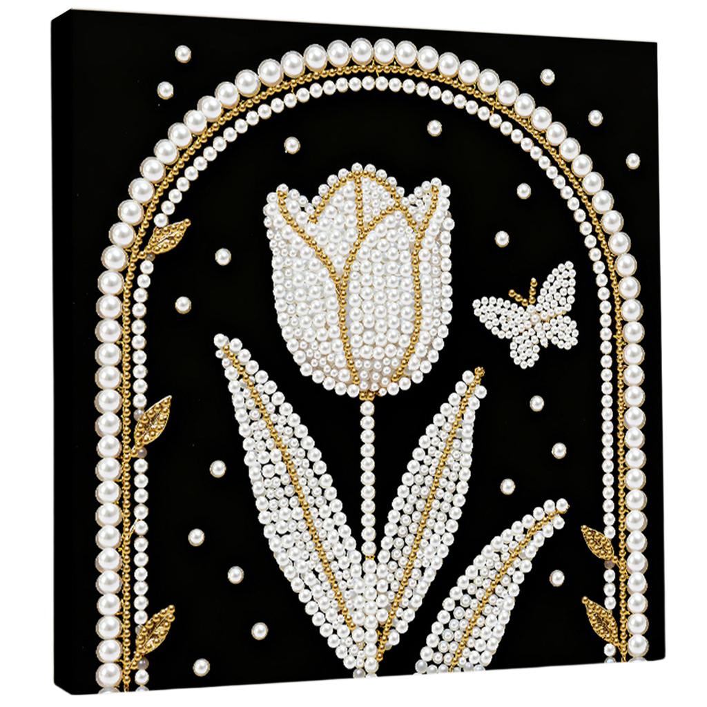 DIY Pearl Diamond Painting Gem Art for Home Wall Decor Diamond Dots Paintings Picture Arts Craft 25x25cm With Frame