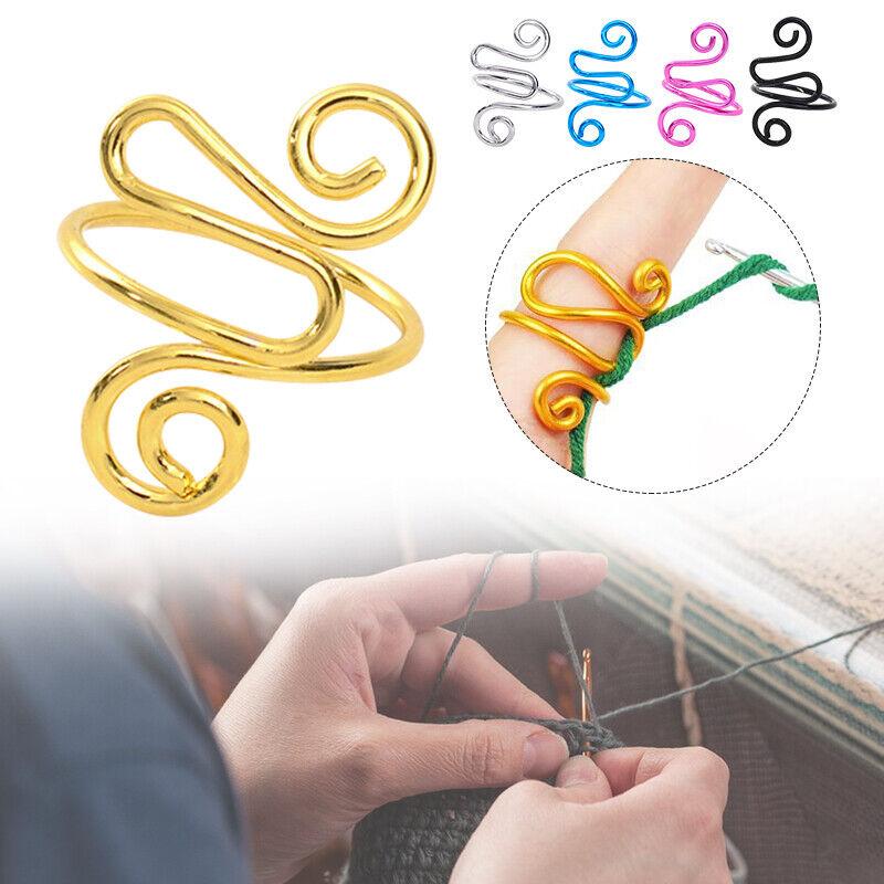 3 шт. Направляющая для натяжения крючком Кольцо для напёрстка с кольцом для пряжи Кольцо для наперстка