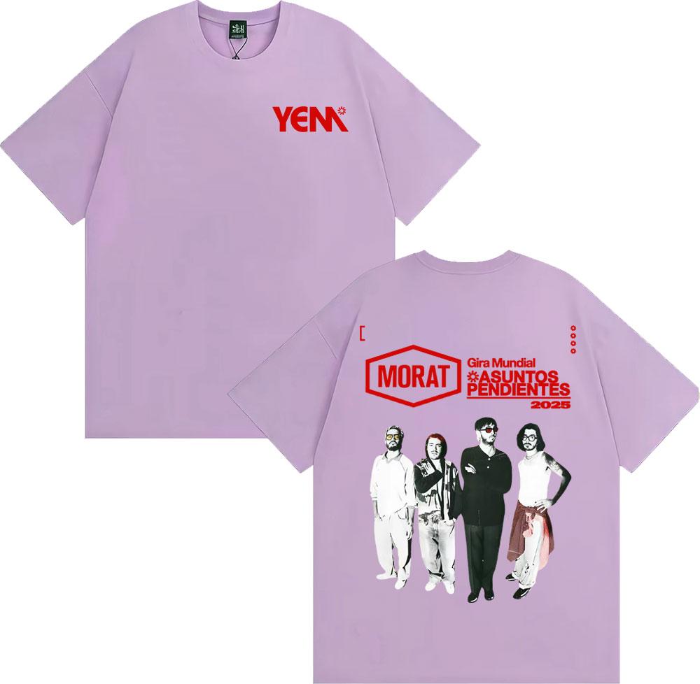 Band Morat Asuntos Pendientes Album 2025 Tour Tshirts Mens Women Harajuku Hip Hop Rock T Shirt Cotton Casual Oversized Tshirt