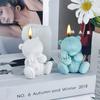 Sitting Position Toy Bear Silicone Candle Molds For Handmade Scented Candle Plaster Cute Bear Injection Mould Home Decor