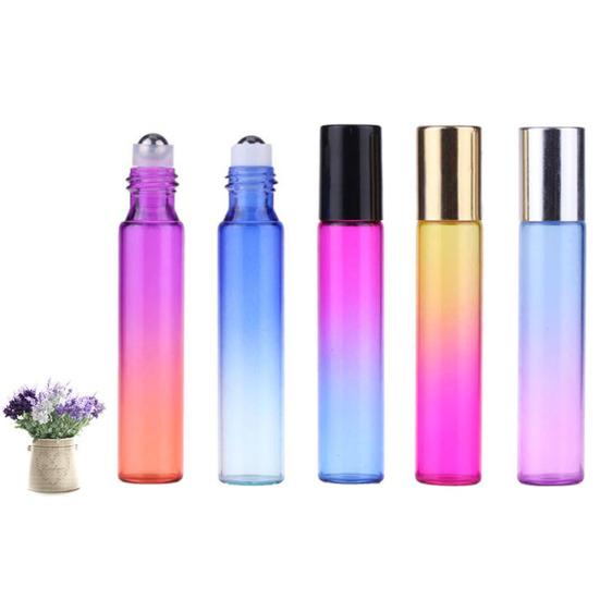 5Pcs/Set 10ml Rollerball Multicolor Gradient Empty Essential Oil Perfume Bottle