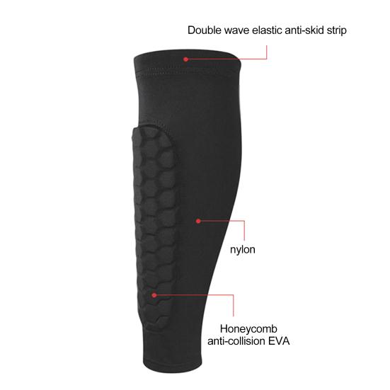Soccer Shin Guard Sleeves Calf Compression Sleeve with Honeycomb Pads Leg Protection Shin Pad for Kids And Adults Soccer Football Sports