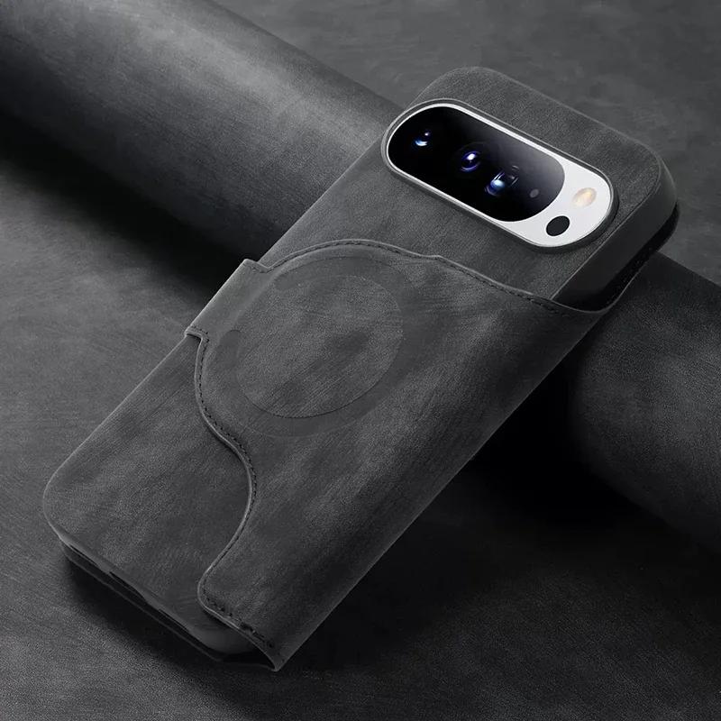 Для Google Pixel 10 Pro 6 7 8 9 Pro XL 6A 7A 8A 9A Чехол Magsafe 2 в 1 Съемный Магнитный Держатель для Карт Кошелек Флип Кожаная Крышка