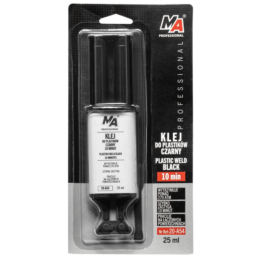 012795 Ma Professional - Klej Do Plastików 10 Minut Czarny - Strzykawka 25Ml