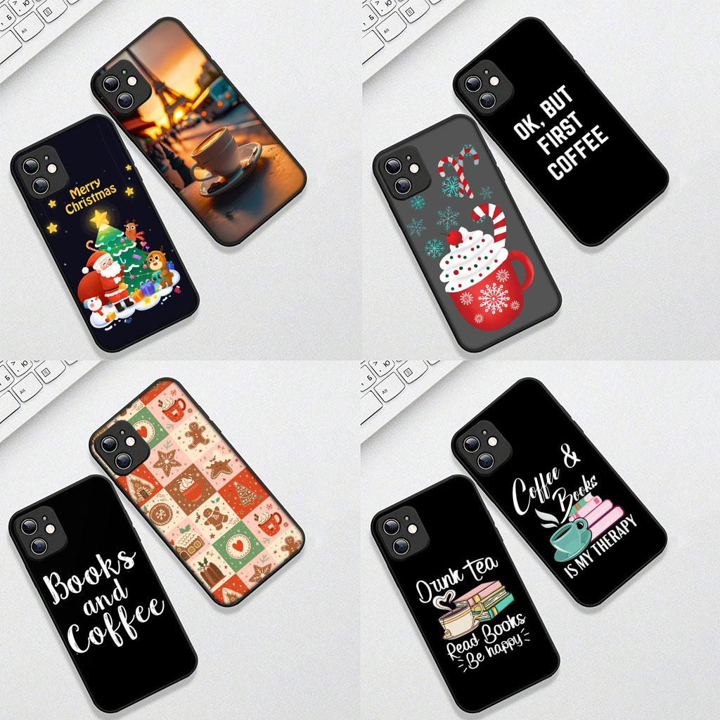 Soft Cover for OPPO A38 A18 A17 A40 A60 A80 A16 A78 A79 A54 A55 A57 4G 5G Coque Phone Case OK But First Coffee Book Christmas
