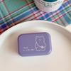 Cute Contact Lens Case Portable Portable Double Box with Tools Bear Print Lens Holder Easy to Carry Spill-proof Lens Storage for Daily Use Travel