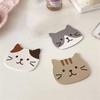 Нескользящий силиконовый коврик в форме кошки, держатель для кофе, чая, напитков, мультяшная подставка для горячих напитков, кухонная изолированная подставка, аксессуары