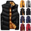 Мужской осенне-зимний модный воротник-стойка, цветной жилет, куртка, верхнее пальто
