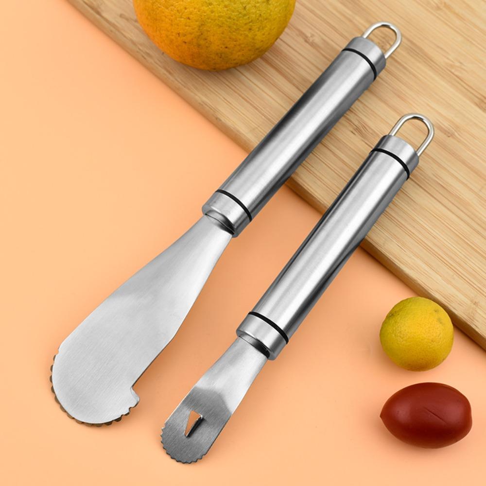 Stainless Steel Orange Peeler Long Handle Citrus Peeler Gadget Citrus Slicer  Kitchen Use
