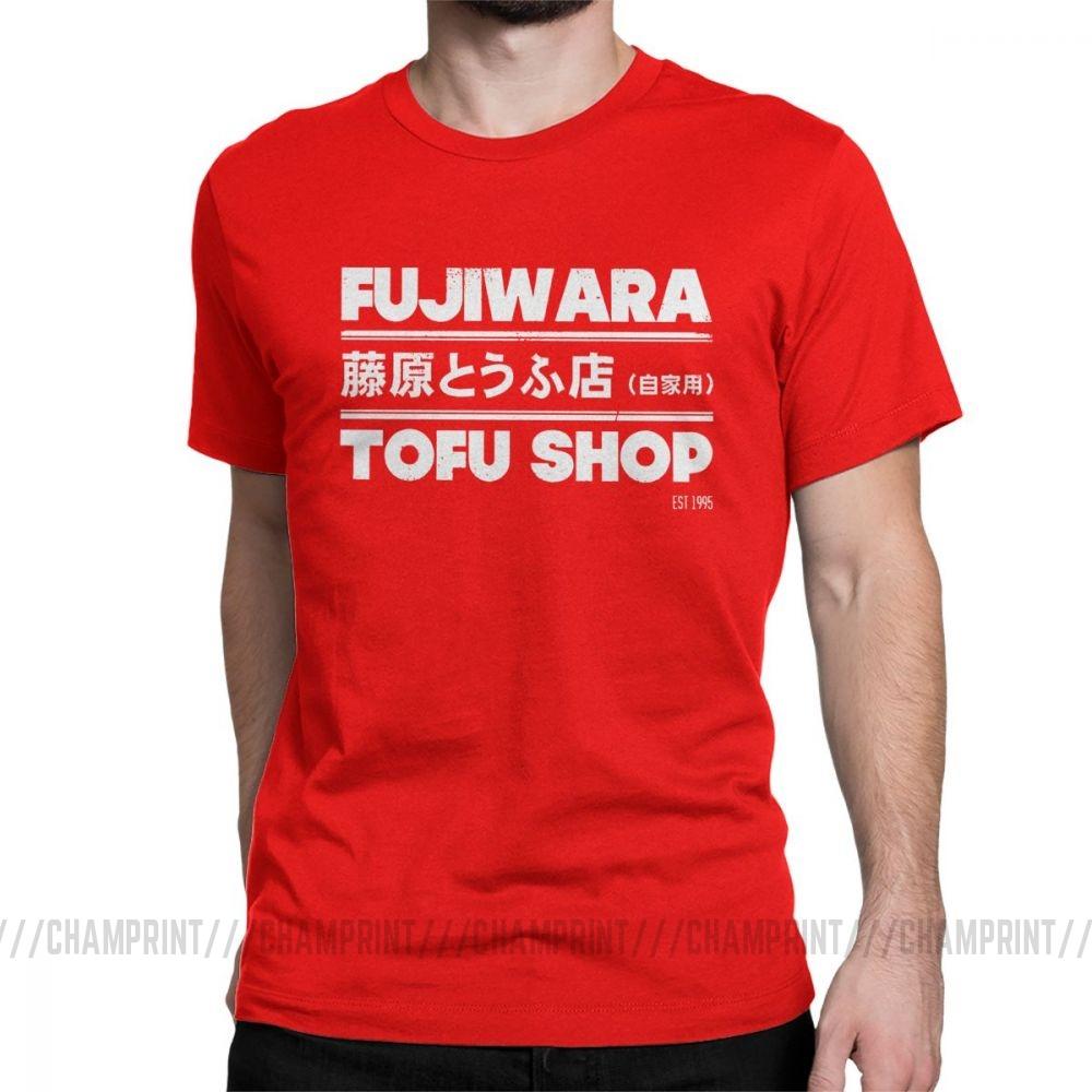 Футболки с аниме Initial D, модные футболки Fujiwara Takumi Fujiwara Tofu Shop, мужская хлопковая винтажная футболка
