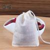 20 шт. мешочков для специй с завязкой, натуральные хлопковые муслиновые мешочки для чая, трав, супа, многоразовые тканевые мешочки для сыра, пустые пакетики