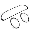 3 Pcs Gloss Black Headlight Grille Surround Cover Trims Kits 51138739497 Replacement for Clubman Standard S JCW F54