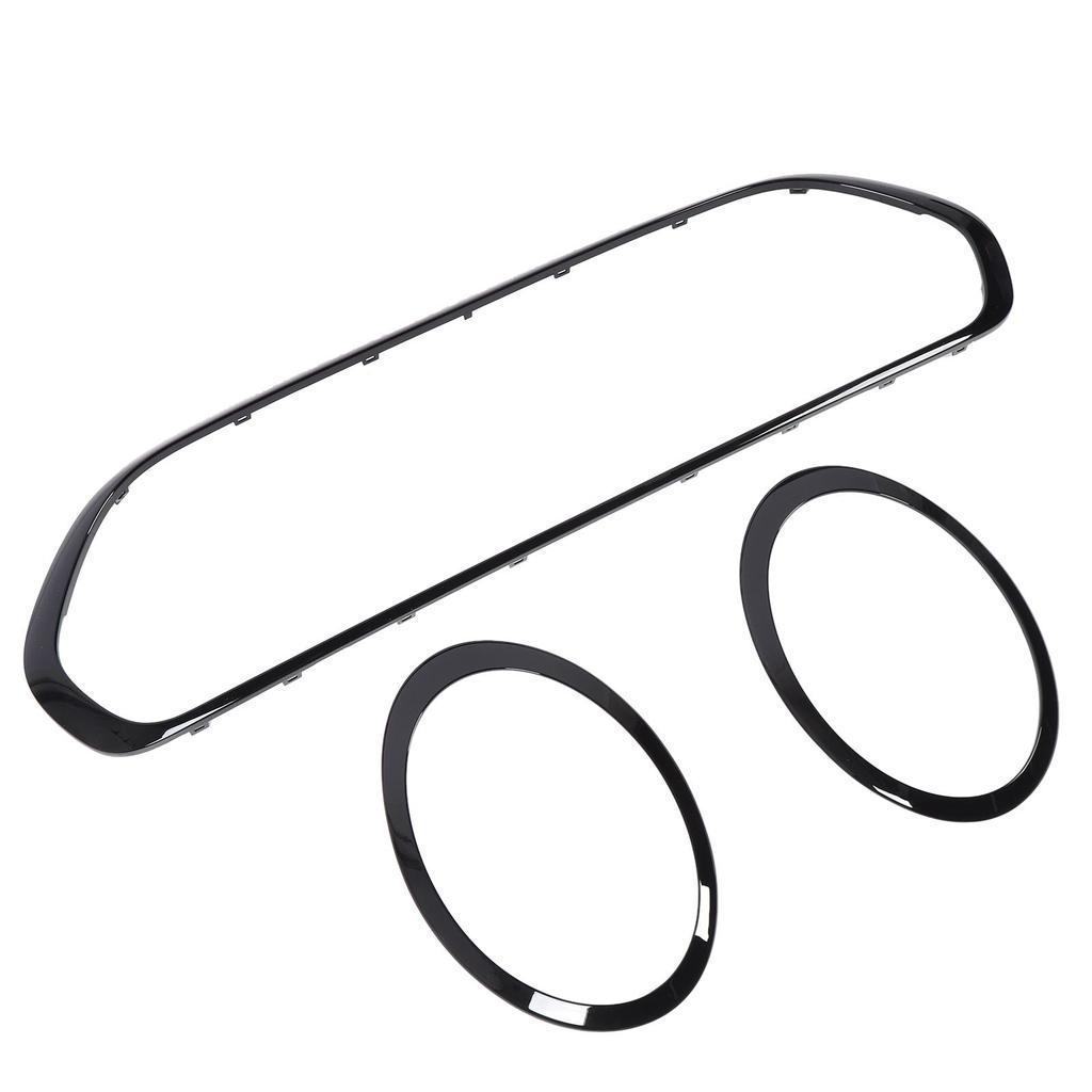 3 Pcs Gloss Black Headlight Grille Surround Cover Trims Kits 51138739497 Replacement for Clubman Standard S JCW F54