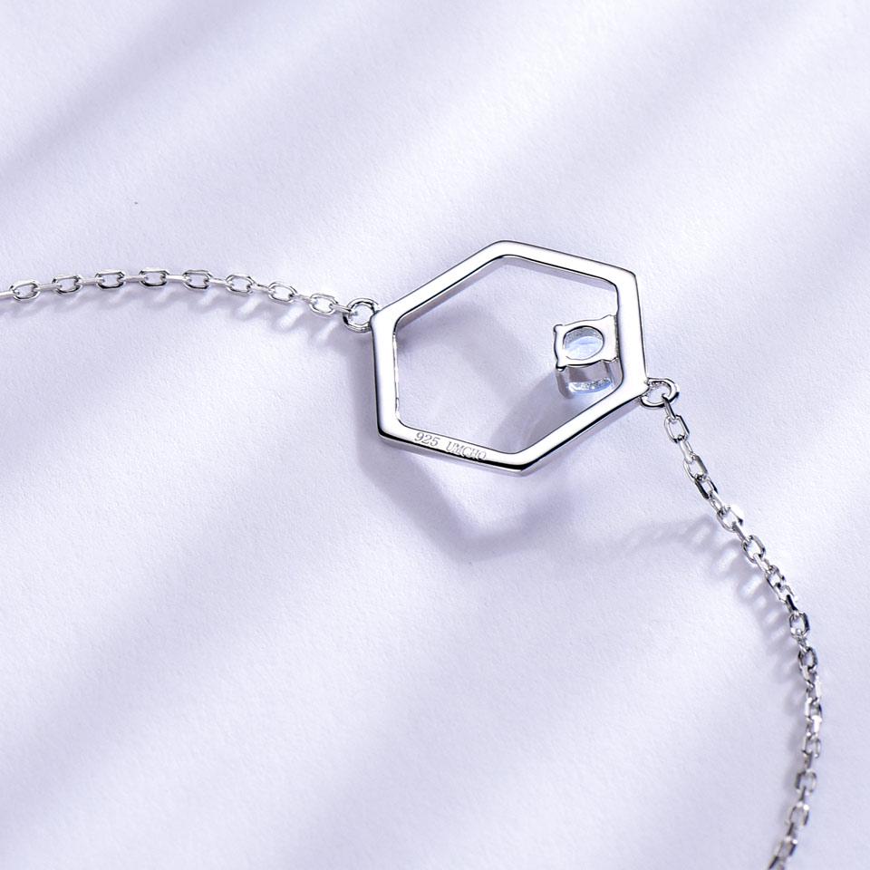 Umcho Natural Blue Topaz 925 Sterling Silver Bracelet For Women