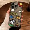Cute Graffiti Doodle TPU Phone Case For IPhone 15 14 13 12 11 Pro Max X XR XS 8 7 Plus, Clear Shockproof Protective Cover