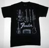 Футболка Fender Guitar Faded Music Logo Черная Новая Унисекс