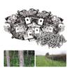 100pcs Fence Wire Fence Clips Agricultural Fencing Mounting Clips Stainless Steel Screw Wire Clamps with Screws for Wire