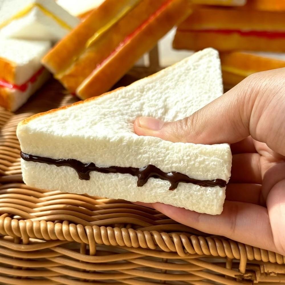Soft Sandwich Model PU Pressing Toy Creative Realistic Fake Bread Food  Kitchen Home Decor
