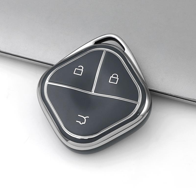 Premium Soft TPU Car Key Case Cover Shell for SGMW WULING Airev Baojun KiWiEV Bingguo SUNSHINE MINI EV Key Rings Keychain Bag