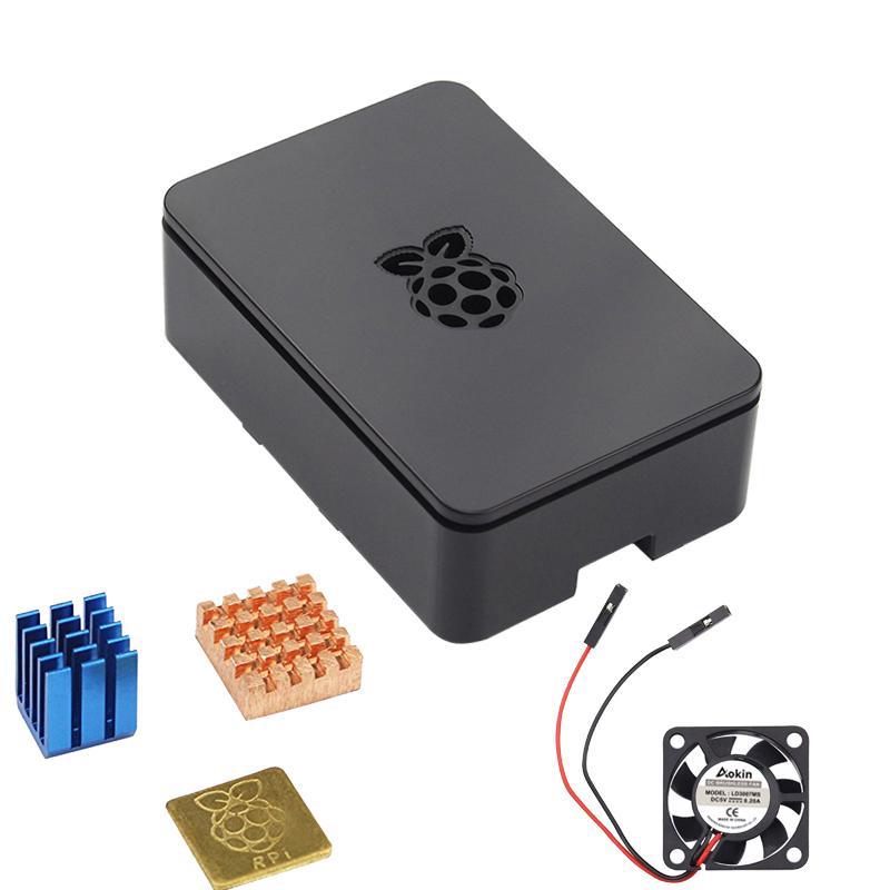 Корпус Raspberry Pi 3 B plus Корпус Raspberry Pi 3 Model B+Plus PI 2 Охлаждающий вентилятор Алюминиевый радиатор