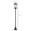 Outdoor solar floor lamp, LED garden lamp, on off switch, 17 x 17 x 127 cm, black