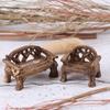 DIY Поделки Мини Сад Фей Мебель Фигурки Скамейка Миниатюрное Сиденье Парка Украшения Набор Садовых Стульев