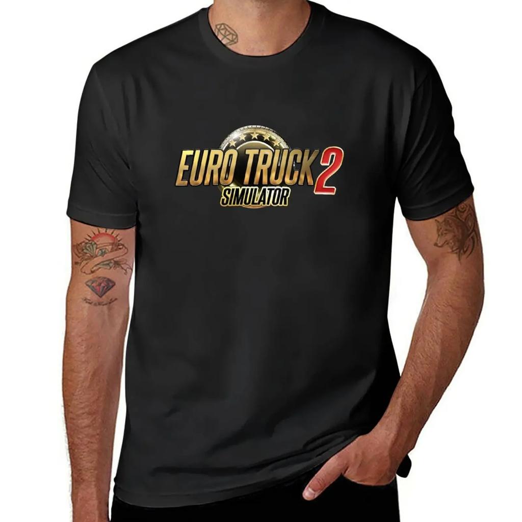 Новая футболка Euro Truck Simulator 2 однотонные футболки графика футболка винтажная одежда футболка с принтом Мужская одежда