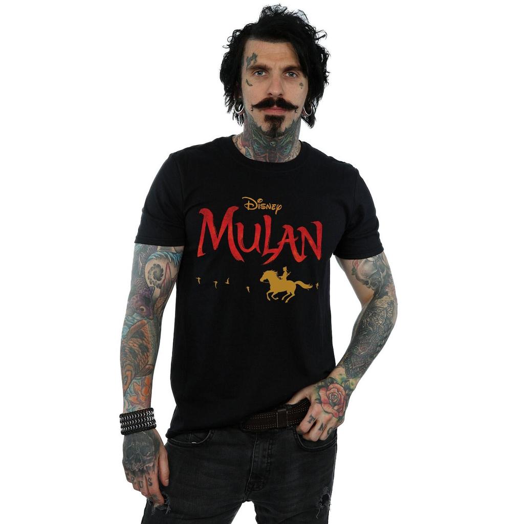 Disney Mens Mulan Movie Logo T-Shirt
