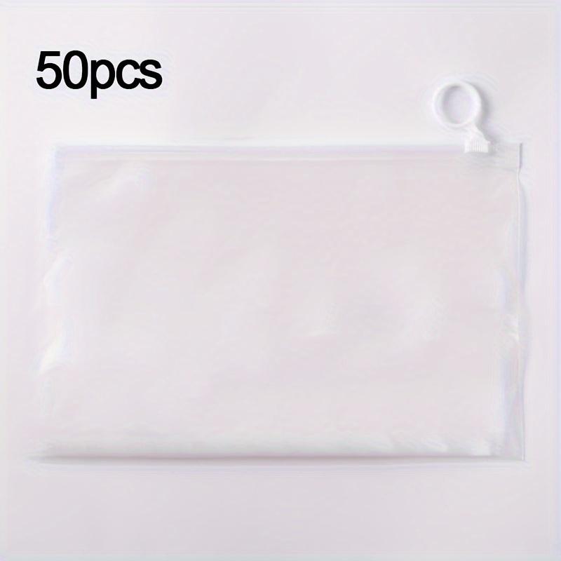 Plastic Zipper Bags Heavy Duty Transparent Travel Storage Bag with Pull Tabs Travel Storage Bag Rectangle Shape Multipurpose Use