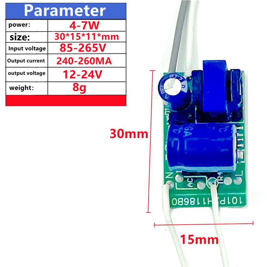 1-18 Вт светодиодный драйвер лампы световой трансформатор вход AC85-265V блок питания адаптер 240 мА-260 мА ток для светодиодного точечного света лампочки чип