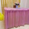1PC Party Decor PE Table Skirt Disposable Table Cover Tablecloth Birthday Oilproof Rectangle