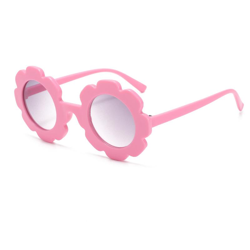 Милые круглые солнцезащитные очки с цветочным принтом для детей, UV400, милые солнцезащитные очки с цветочным принтом для мальчиков и девочек, детские очки для прогулок и вечеринок, Oculos De Sol