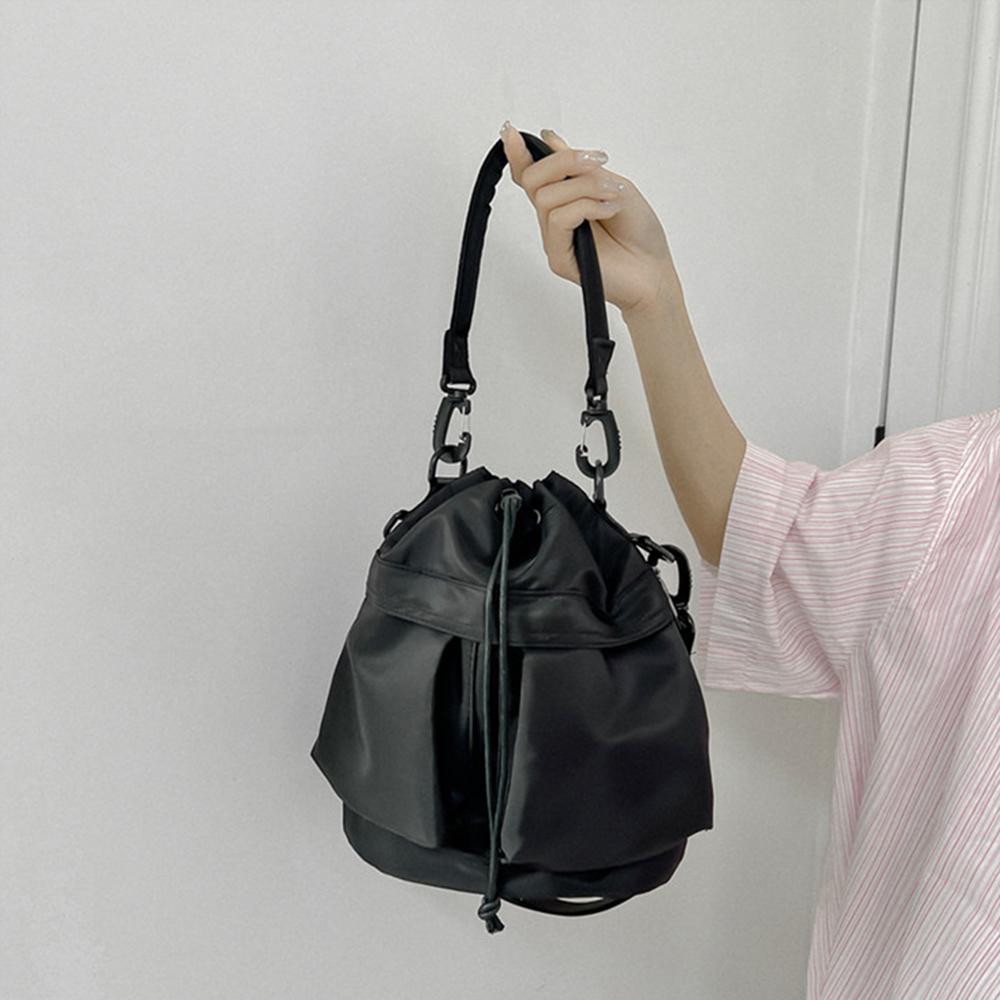 Сумка-ведро с завязками и складками, сумки через плечо для женщин, модная сумка