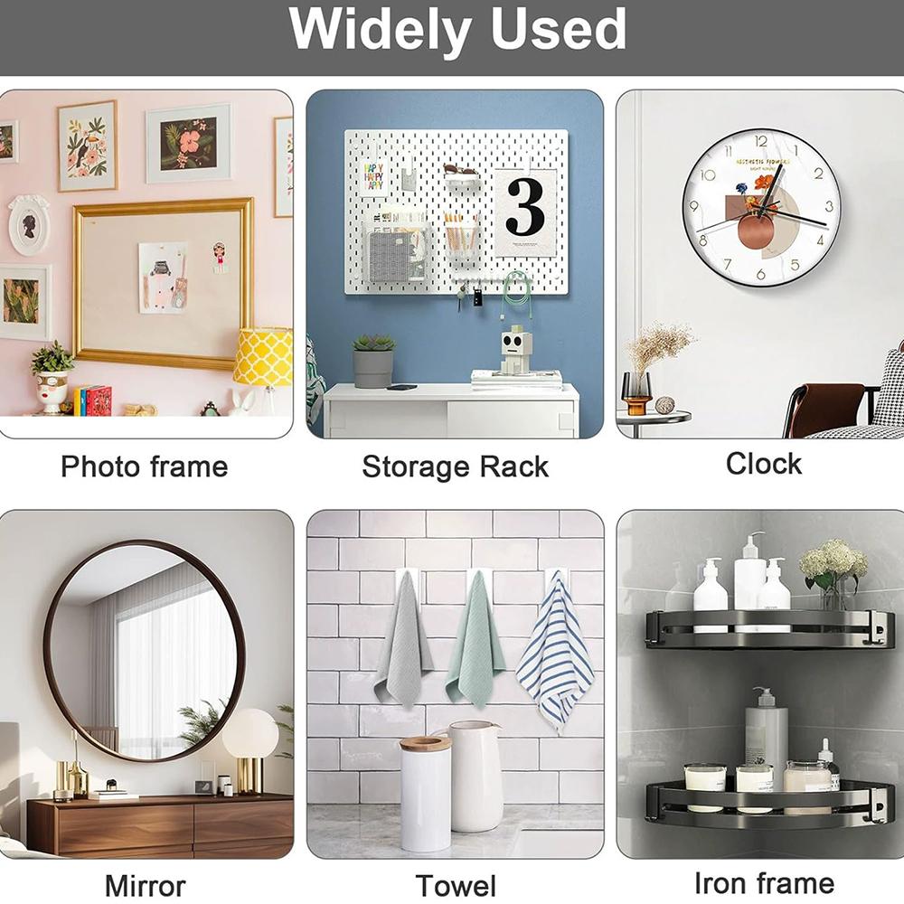 Самоклеящийся крючок для фоторамки 12 шт. белый